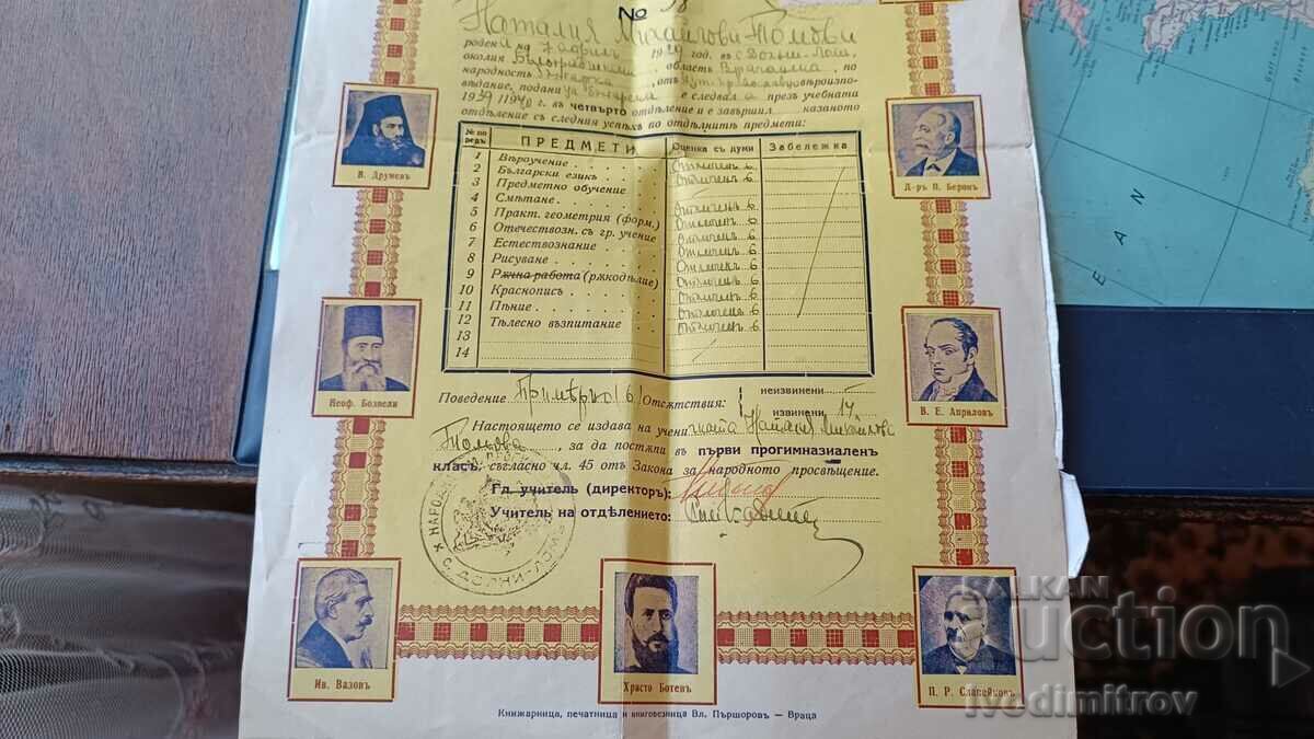 Δημοπρασία Πιστοποιητικό Εθνικού Δημοτικού Πανεπιστημίου St. Kliment Ohridski 1939 Δημοπρασία Πιστοποιητικό Εθνικού Δημοτικού Πανεπιστημίου St. Kliment Ohridski 1939