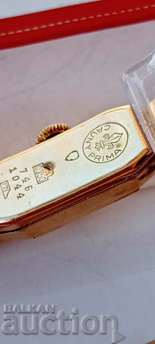 Gold women's watch CAUNY - 18k bracelet - 1960 - 6