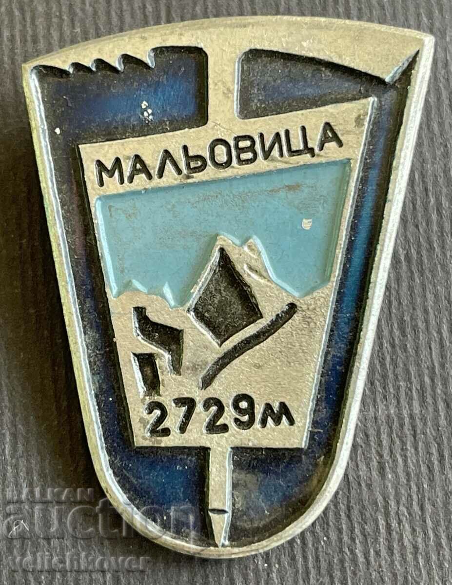 38015 Bulgaria tourist sign mountain Rila, peak Maliovitsa