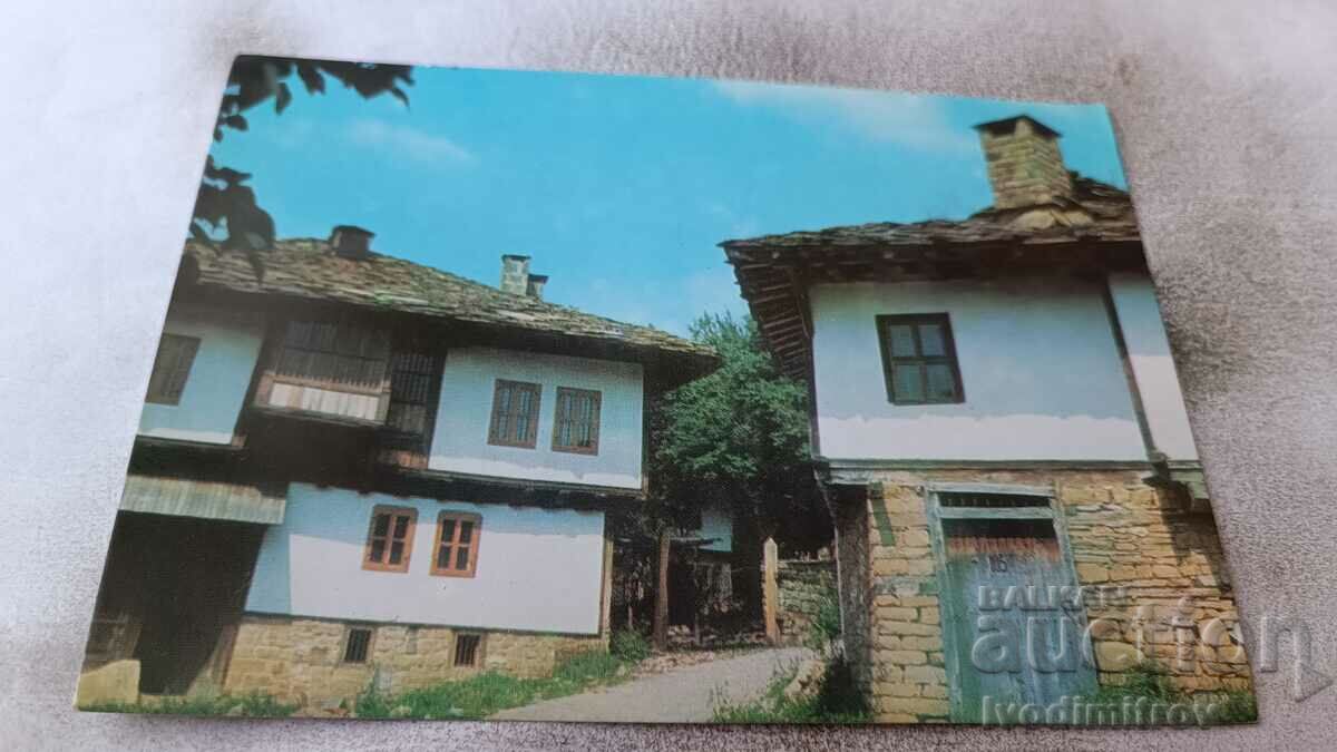 Postcard Bozhentsi Old houses 1974