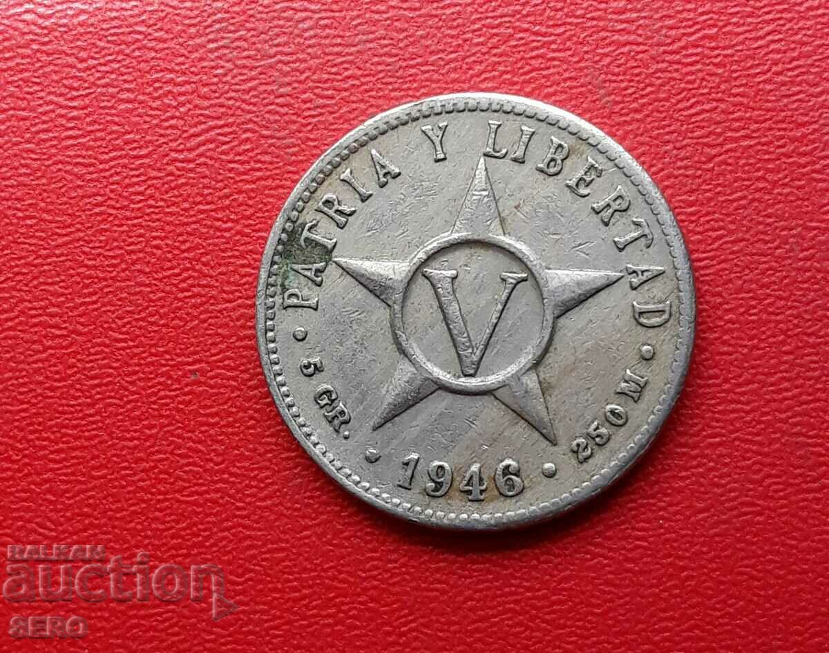 Κούβα-5 centavos 1946