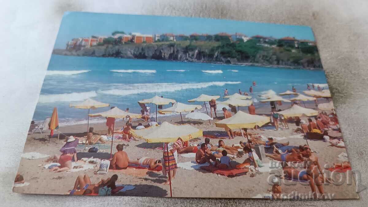 Carte poștală Plaja orașului Sozopol 1988