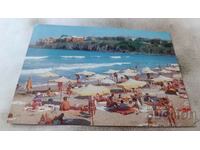 Postcard Sozopol City Beach 1988