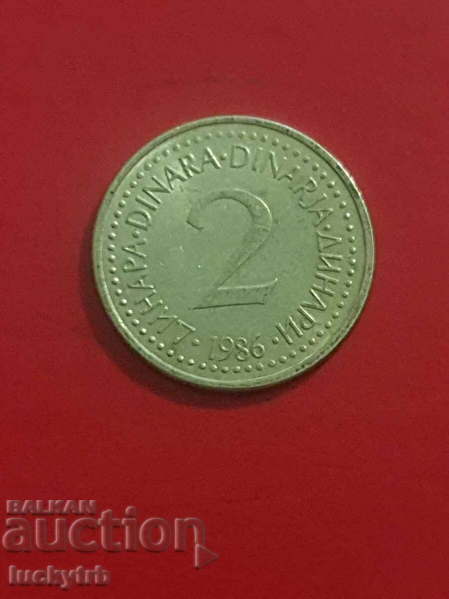 2 dinari 1986 - Iugoslavia