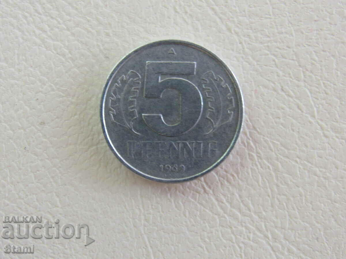 Auction 5 pfenning -GDR-1968, 287m Auction 5 pfenning -GDR-1968, 287m