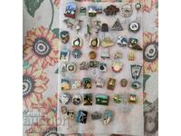 A small collection of badges on the topic of mountaineering and tourism 47 pcs.