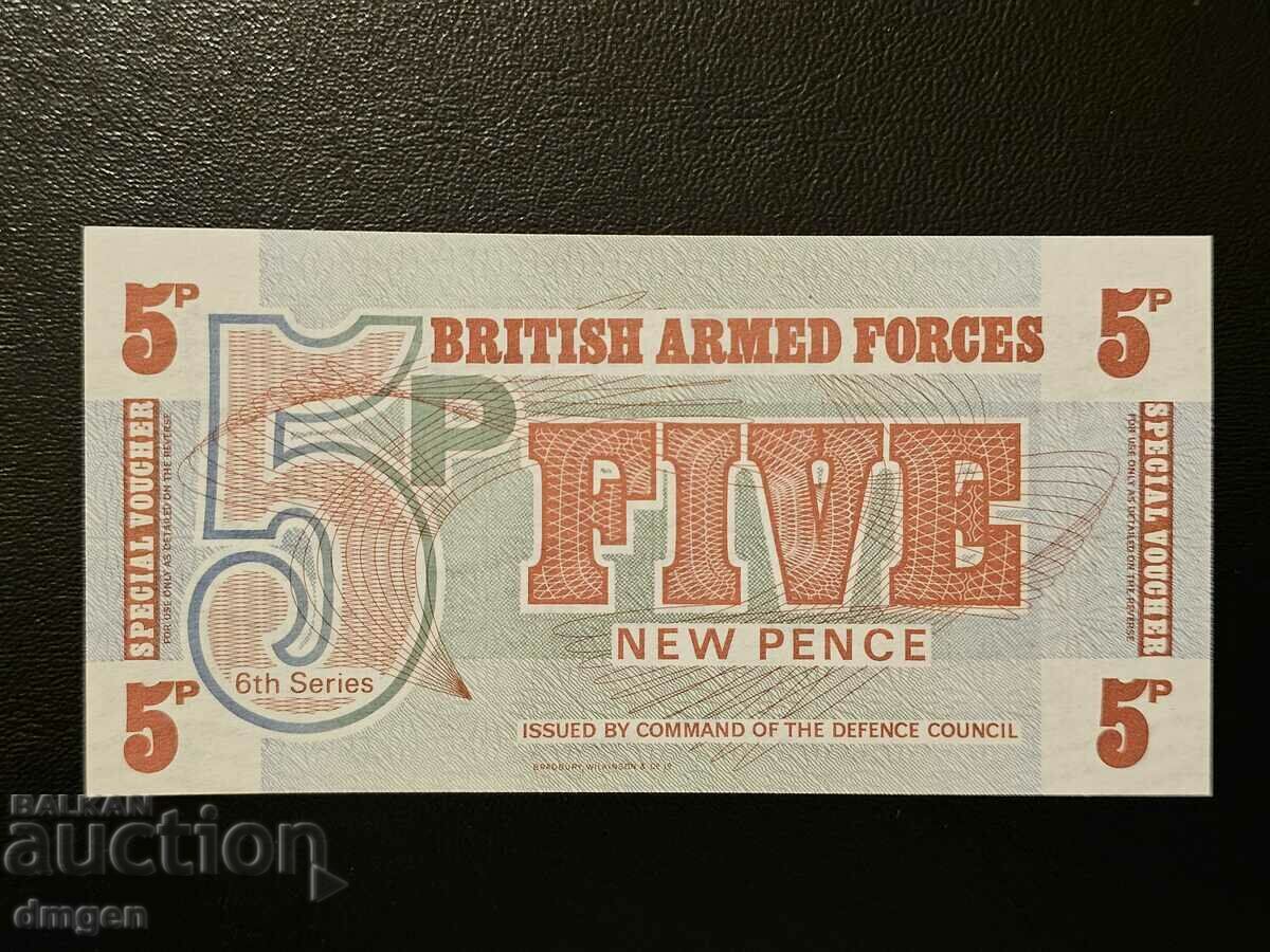 5p Marea Britanie Militară UNC