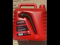 Plastic fuel tube 5 l with filling nozzle