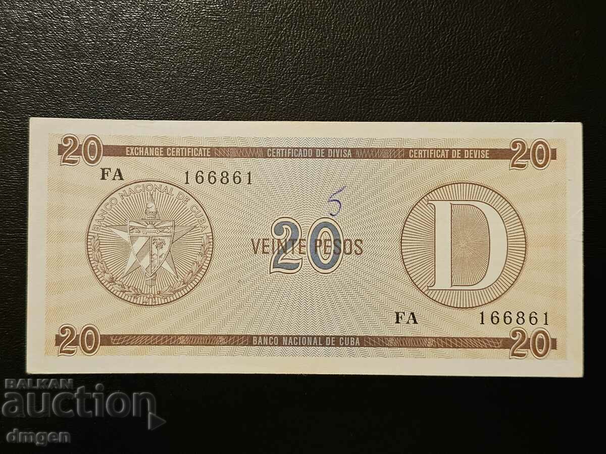 20 Cuban pesos for tourists