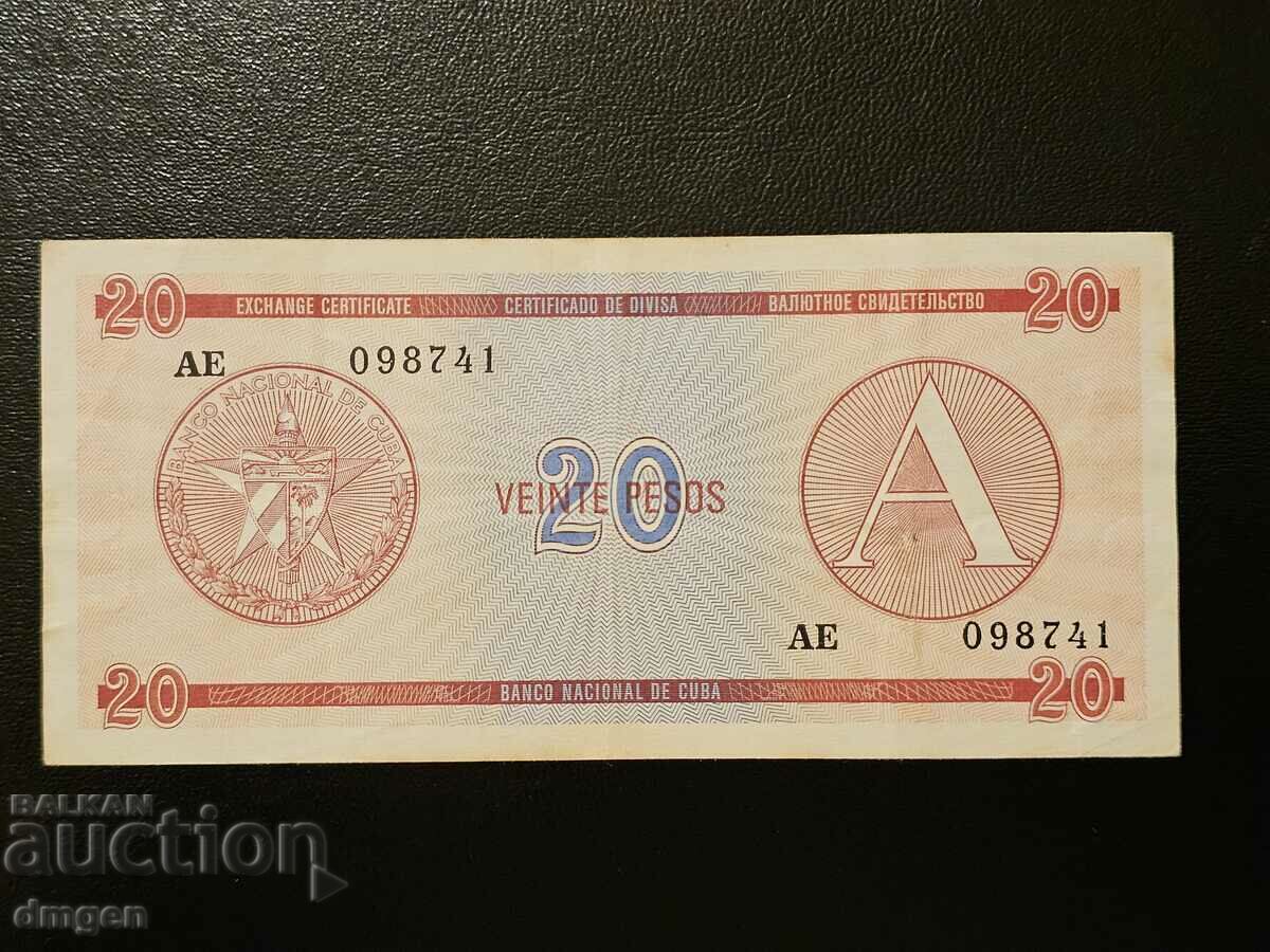 20 Cuban pesos for tourists