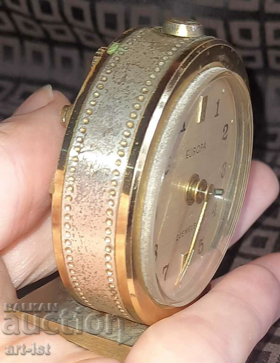 Auction Small working German Europa alarm clock Auction Small working German Europa alarm clock