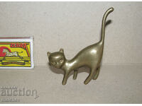 Metal bronze statuette 8 cm figure Cat bronze, excellent