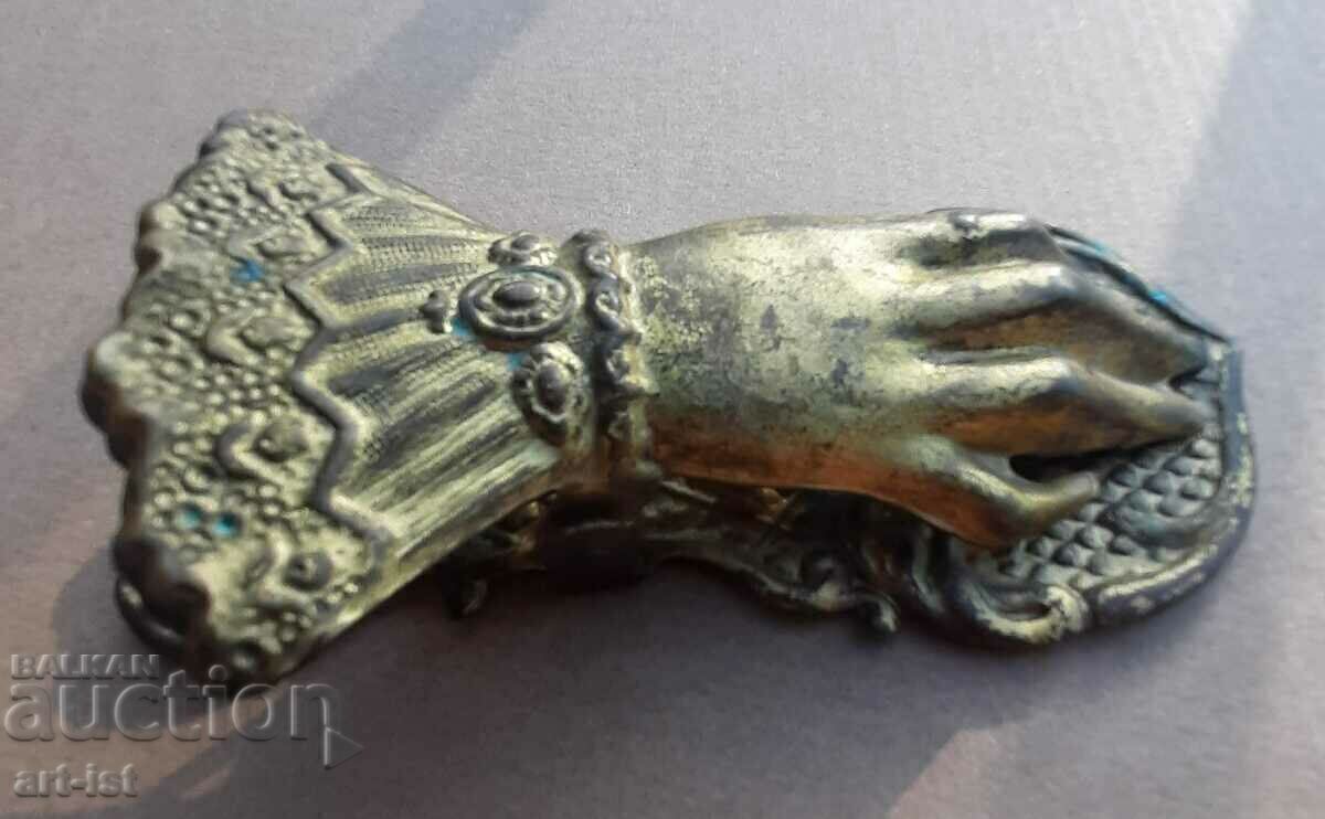 A unique bronze Victorian letter clip - 5 A unique bronze Victorian letter clip - 5