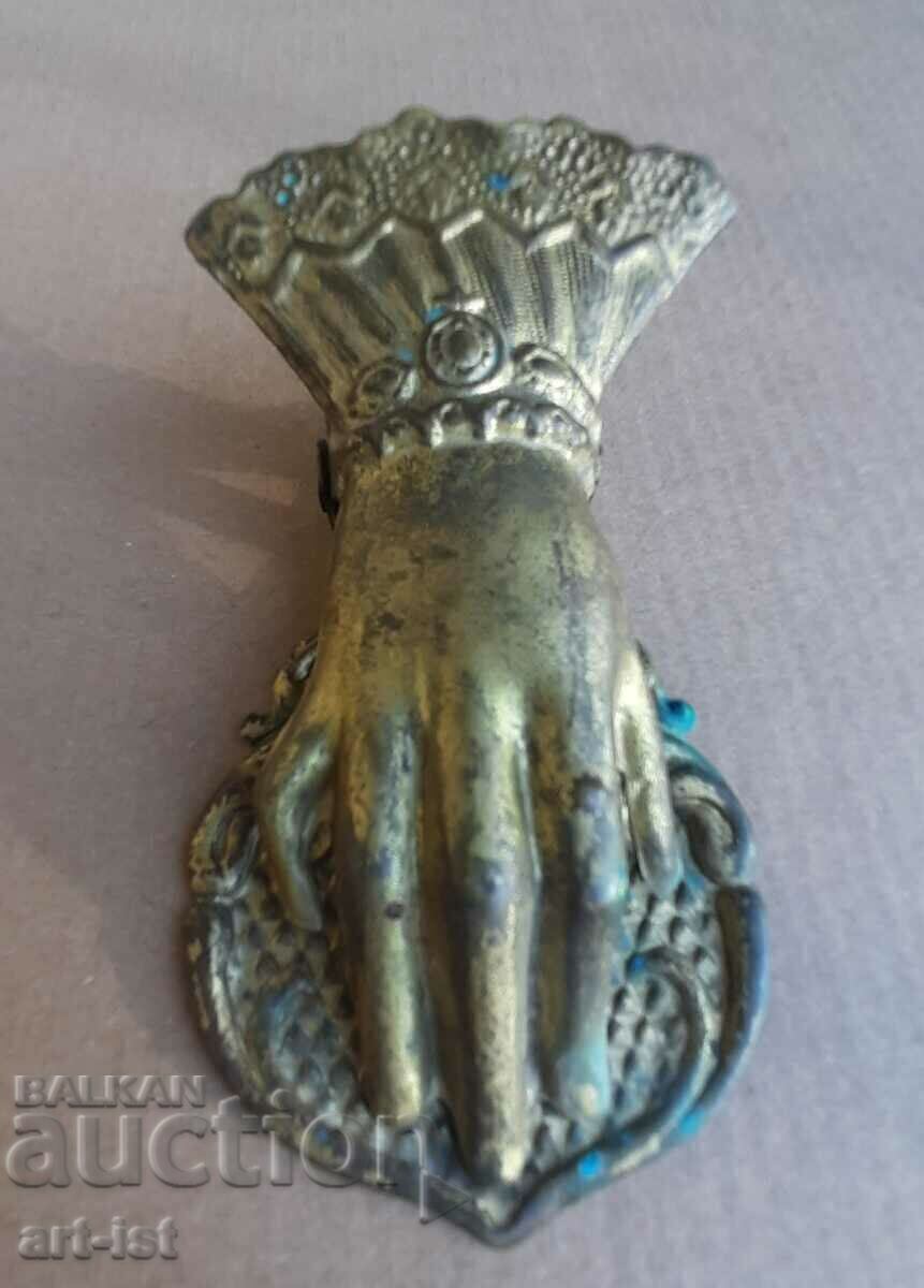 A unique bronze Victorian letter clip - 6 A unique bronze Victorian letter clip - 6