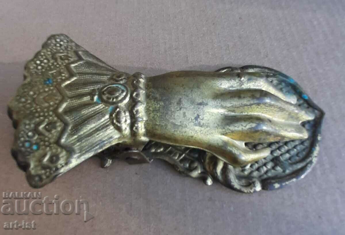 A unique bronze Victorian letter clip