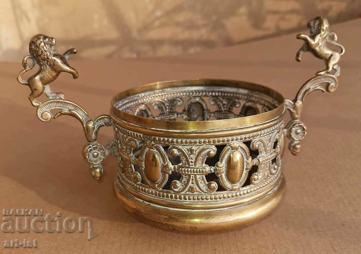 Openwork bronze vessel circa 1900. Openwork bronze vessel circa 1900.