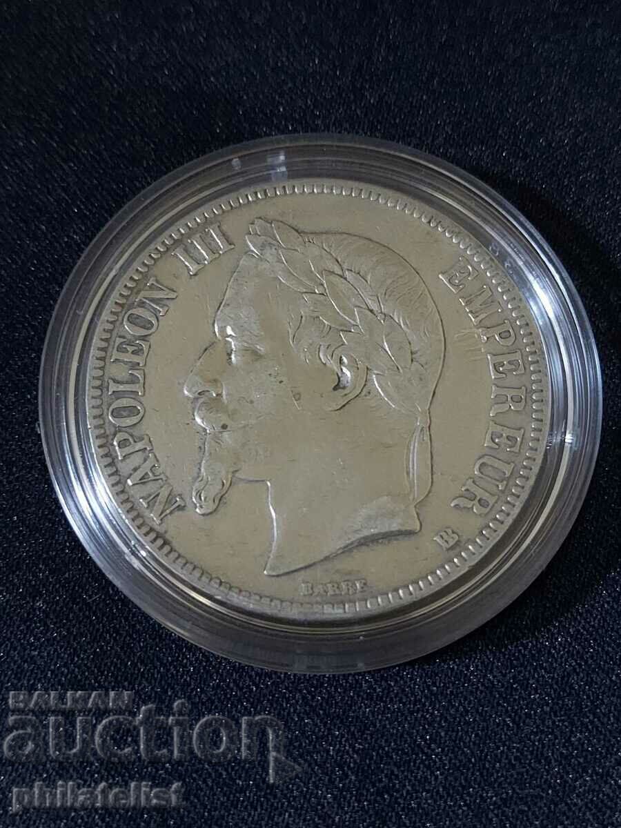 France 1868 BB - 5 Francs - Silver Coin