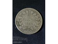 France 1832 W - 5 francs - Silver coin