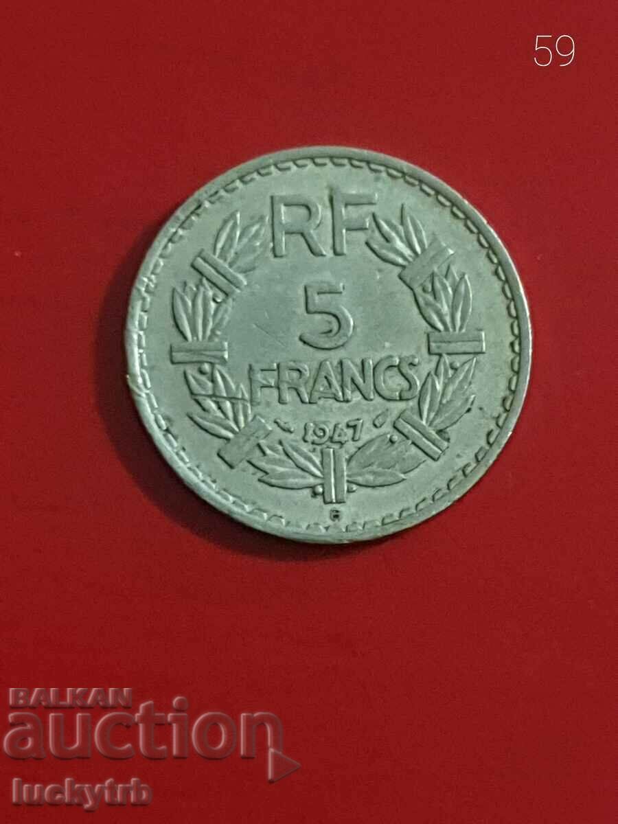 5 francs 1947 - France