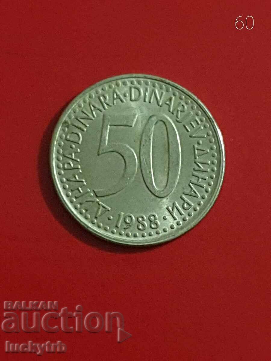 50 dinars 1988 - Yugoslavia