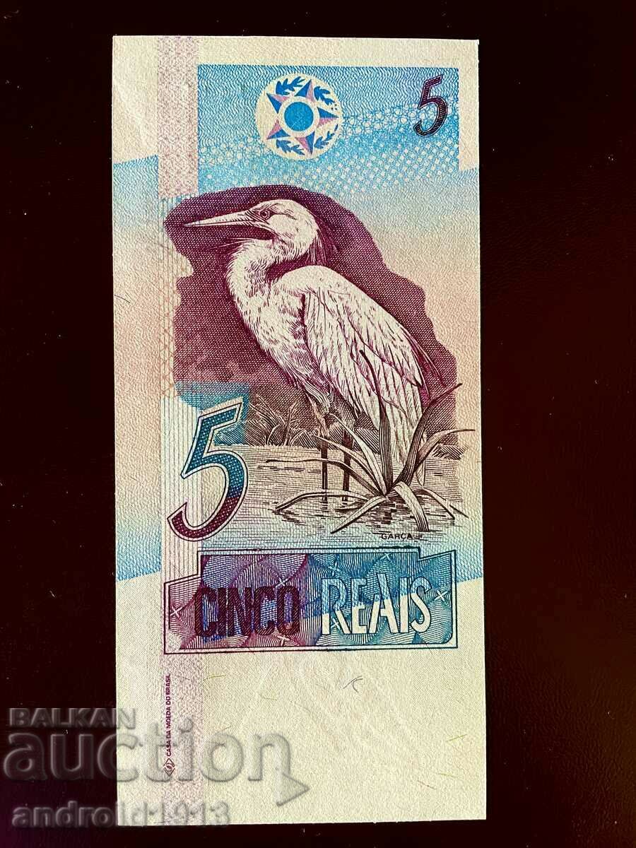 Auction BRAZIL - 5 Reales 1997-2011, P244a, UNC Auction BRAZIL - 5 Reales 1997-2011, P244a, UNC