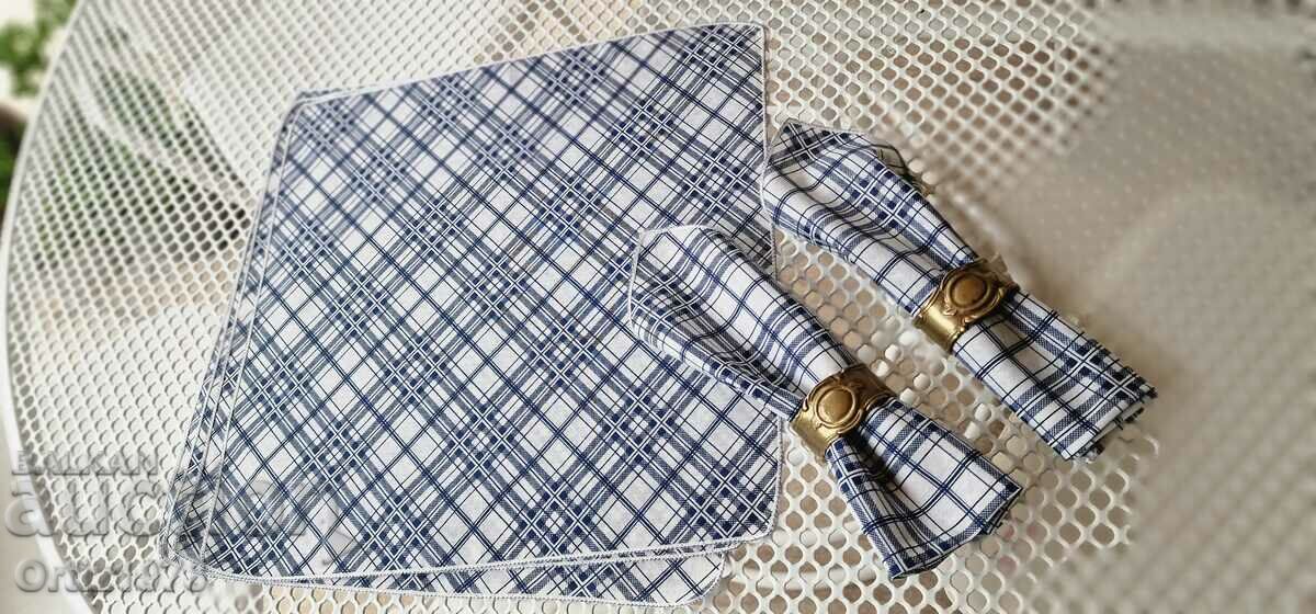 Delivery of German cotton napkins, 12 pcs, green and blue. Delivery of German cotton napkins, 12 pcs, green and blue.