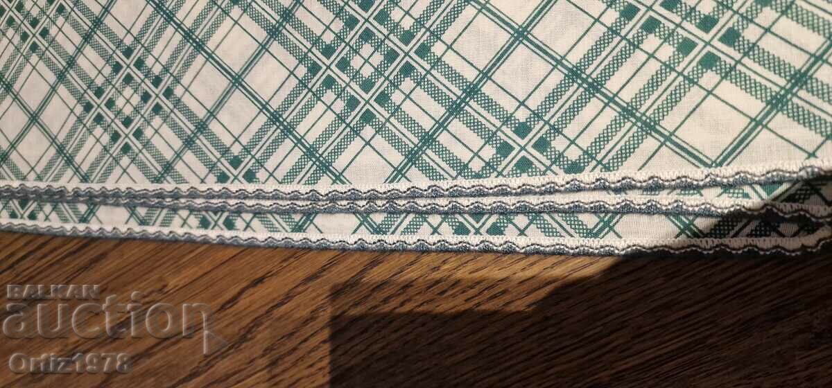 German cotton napkins, 12 pcs, green and blue. - 7 German cotton napkins, 12 pcs, green and blue. - 7