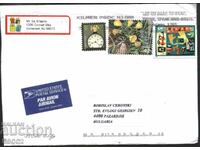 Traveled envelope with bird stamps Tsvetya Latino Jazz 2008 from the USA