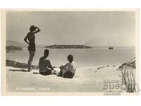 Old postcard - Nessebar, Beach