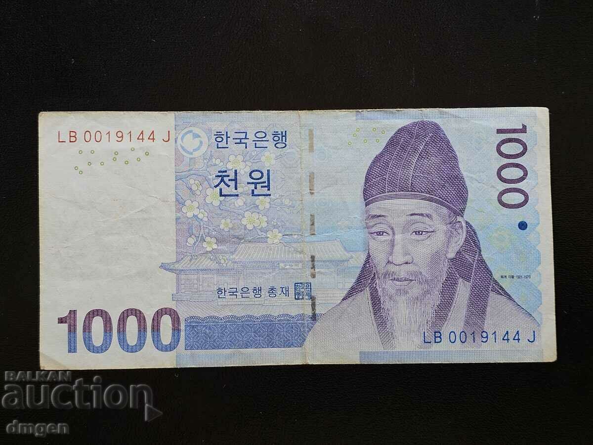 1000 won Κορέα