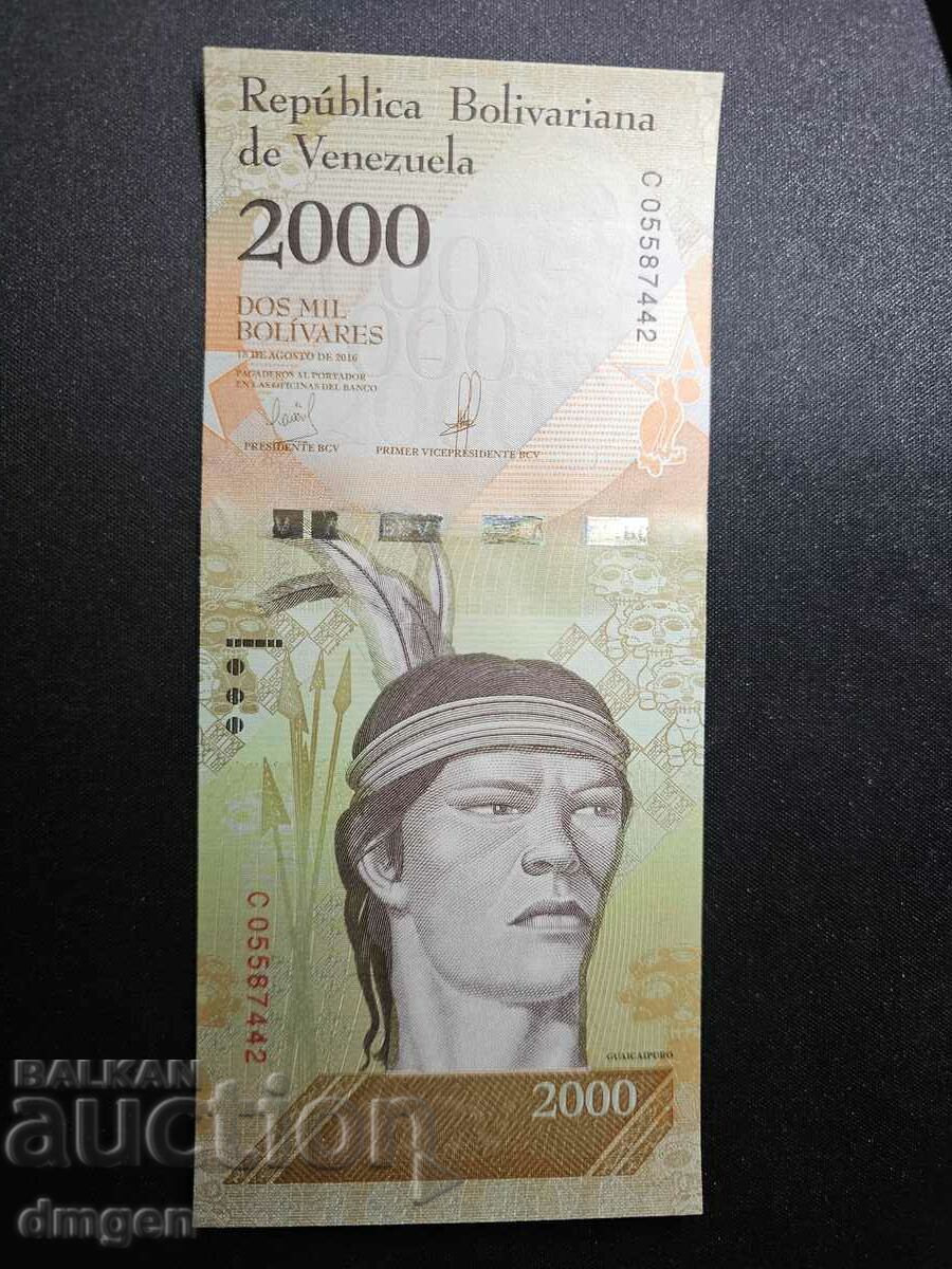 2000 Bolivar Venezuela 2016 UNC