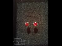 Earrings with Garnet 3.5mm