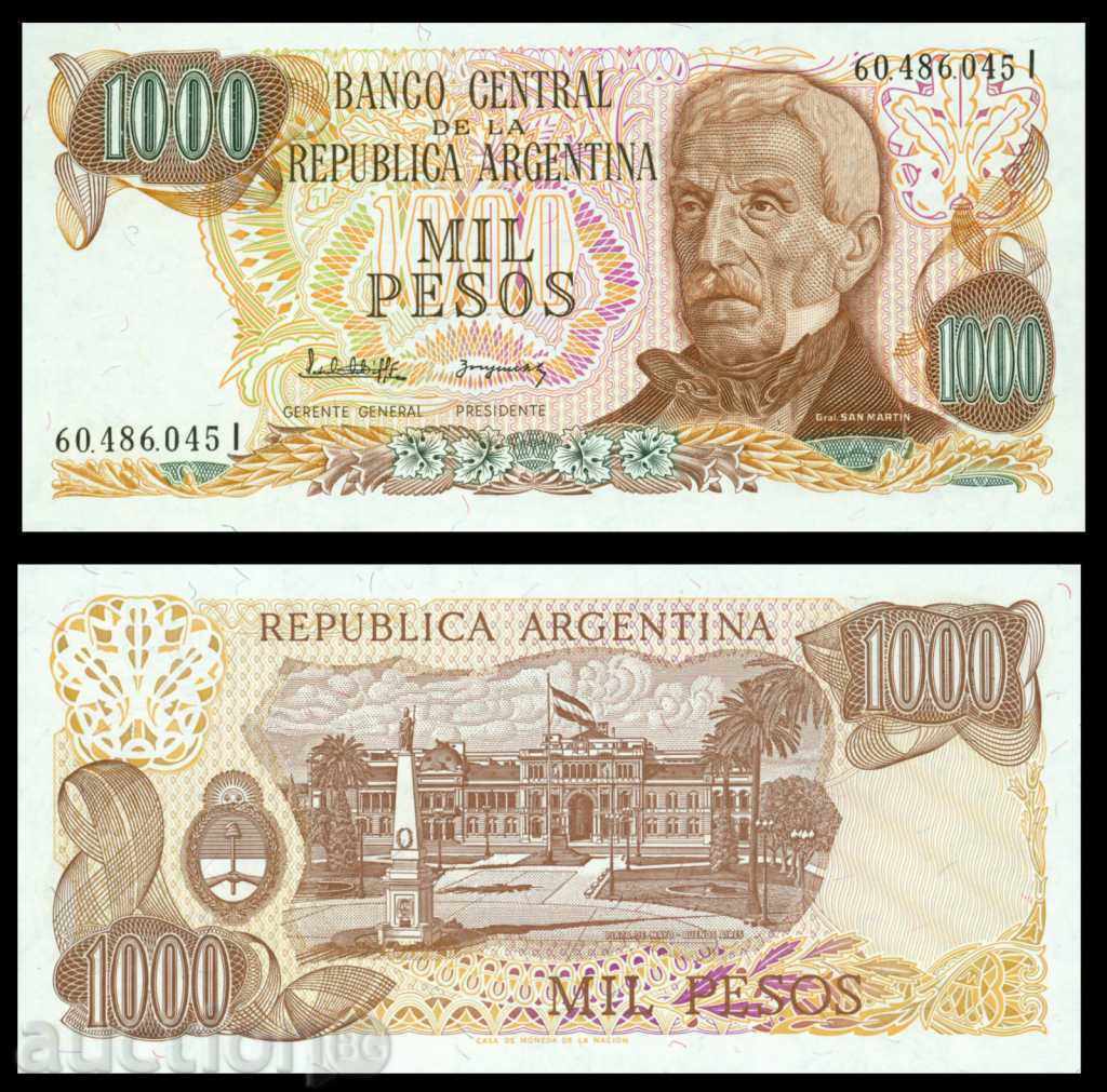 +++ ARGENTINA 1000 PES P 304d 1976 - 1983 UNC +++