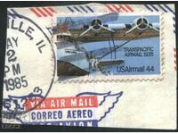 Stamped mark Aviation Airplane 1985 from USA