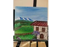 Picture: "In the village", size 25x25