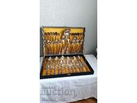 Set of old silver-plated cutlery - 52 pieces