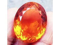 BZC! 129,85 ct topaz imperial natural certificat OMGTL de la 1 st.!