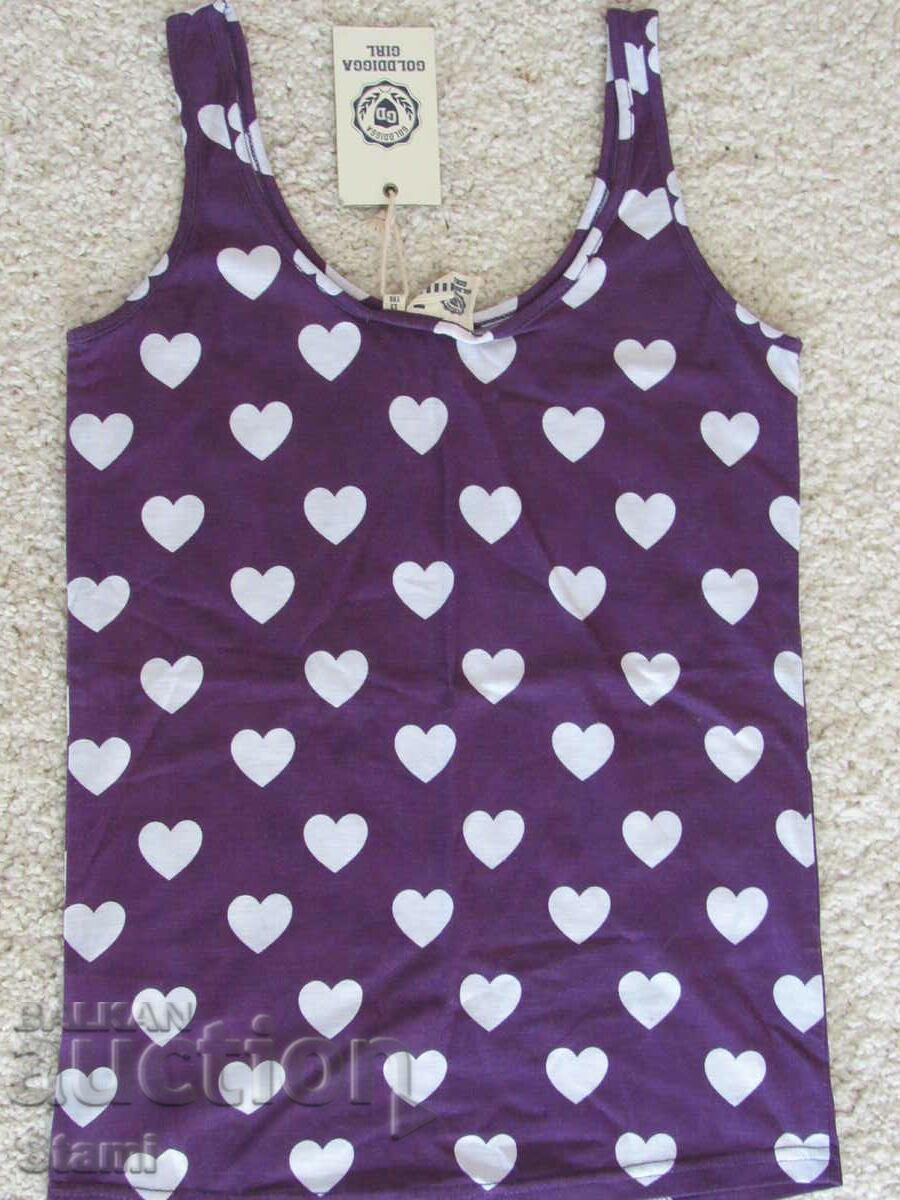 Golddigga kids sleeveless tank top in purple, new, for 13 years.