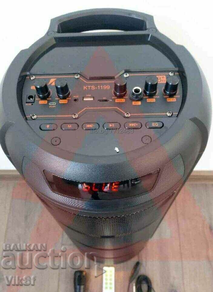 Ασύρματο ηχείο καραόκε 2×8 ιντσών KTS-1199 με τιμή 135.50 BGN | € 69.28