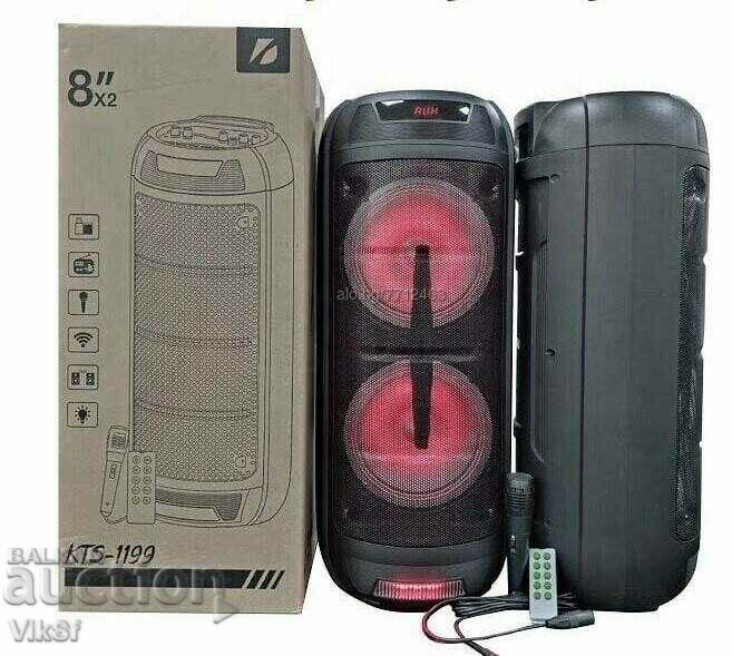 Ασύρματο ηχείο καραόκε 2×8 ιντσών KTS-1199 - 5