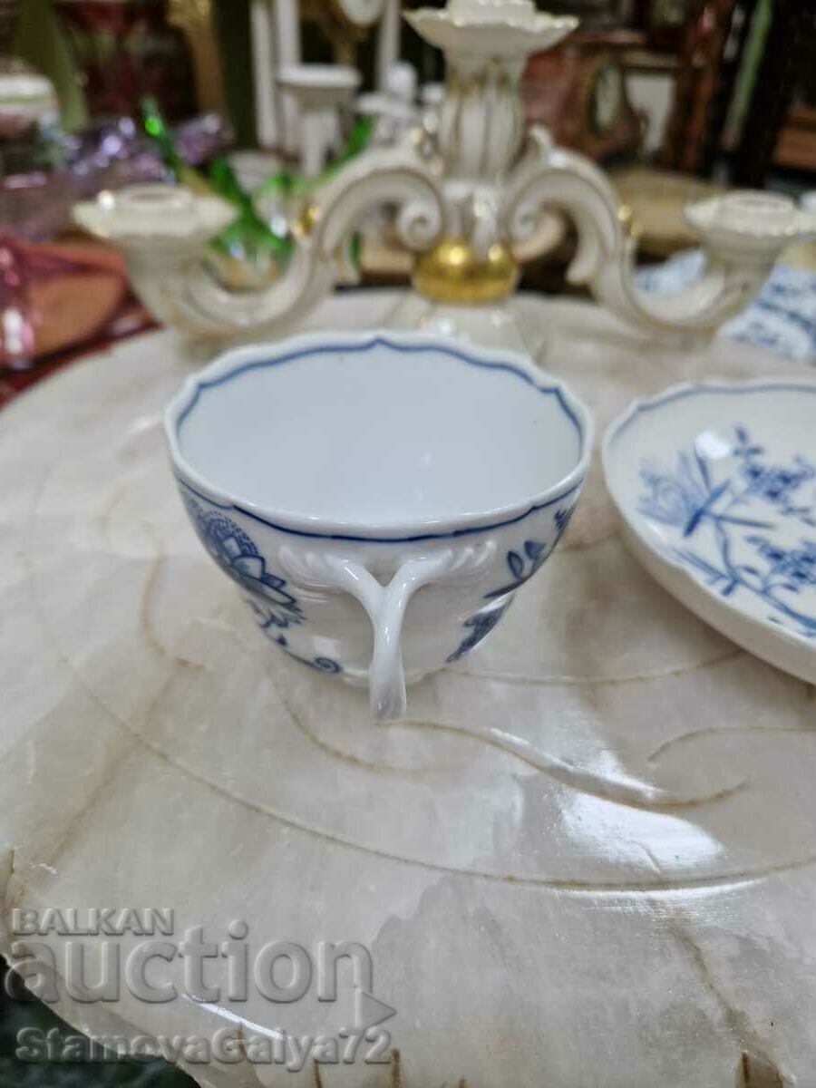 Antique German Meissen Porcelain Double Set - 5 Antique German Meissen Porcelain Double Set - 5