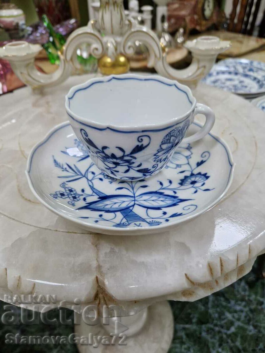 Set dublu din porțelan german antic Meissen