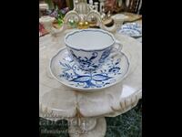 Set dublu din porțelan german antic Meissen