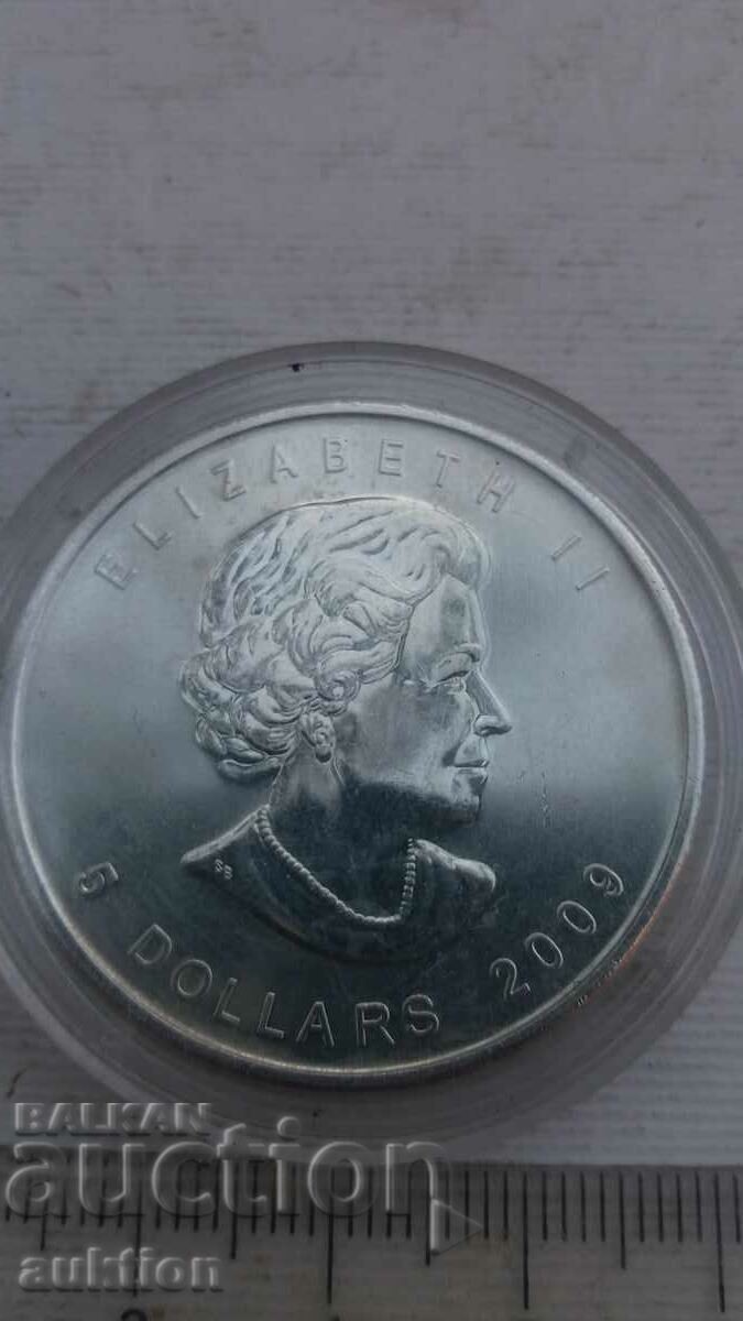 5 DOLARI DE ARGINT - 999, 1 OZ 2009