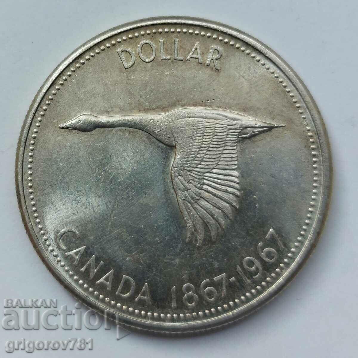 1 dolar argint Canada 1967 - monedă de argint