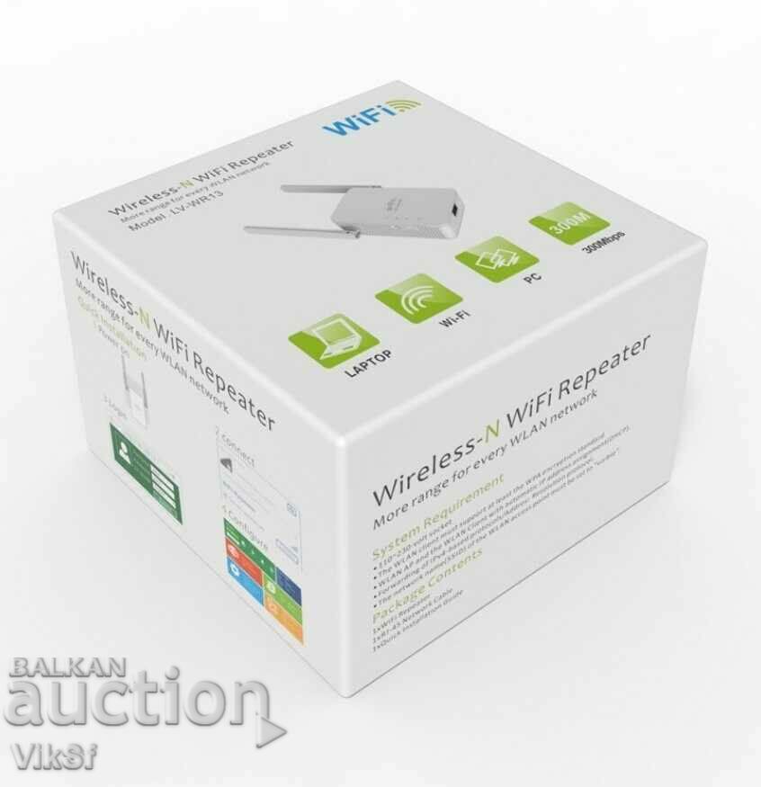 Ενισχυτής/Repeater/Δίκτυο Wi-Fi LV-WR13, 300mbps, 1 θύρα LAN - 7