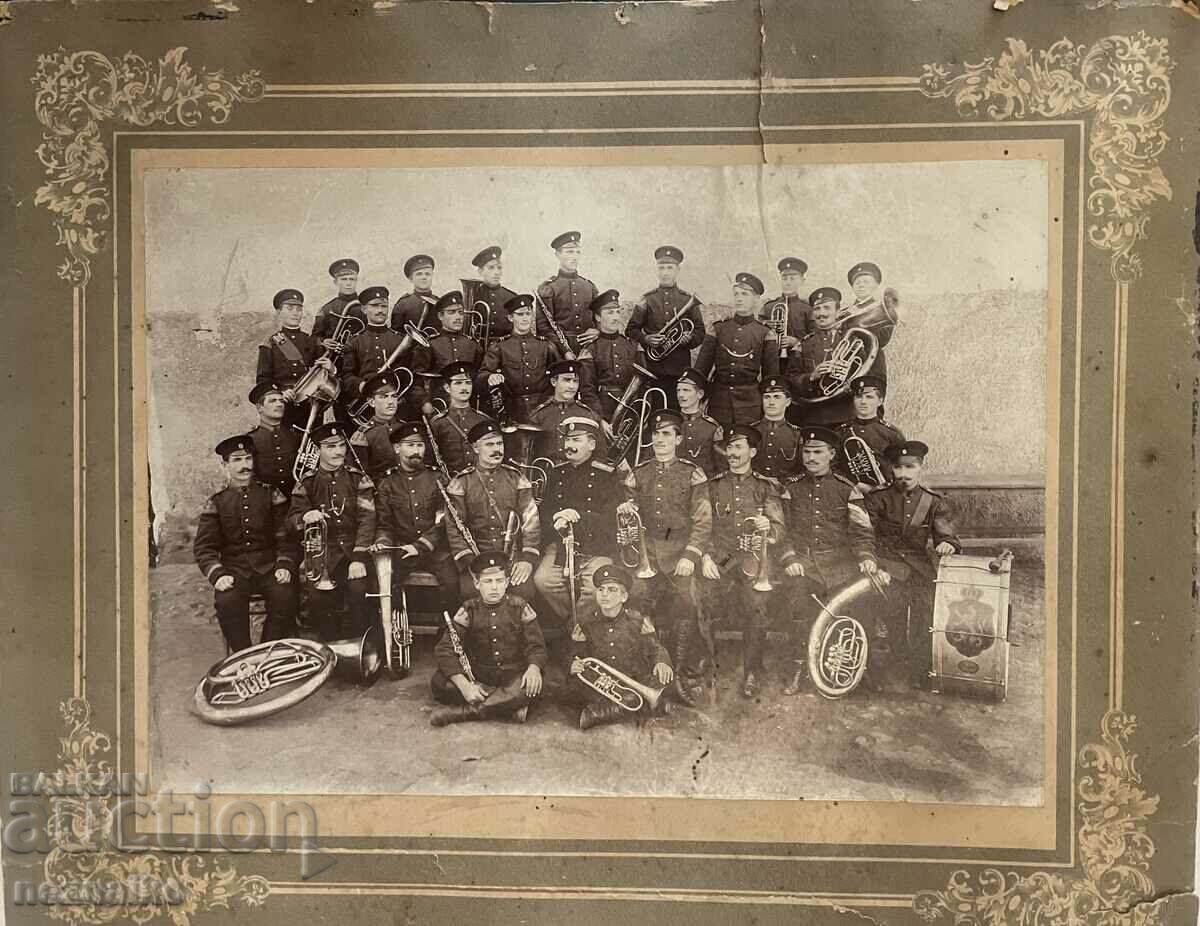 Military brass band, original photo