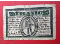 Bancnota-Germania-Reyland-Pfalz-Speicher-25 Pfennig 1920