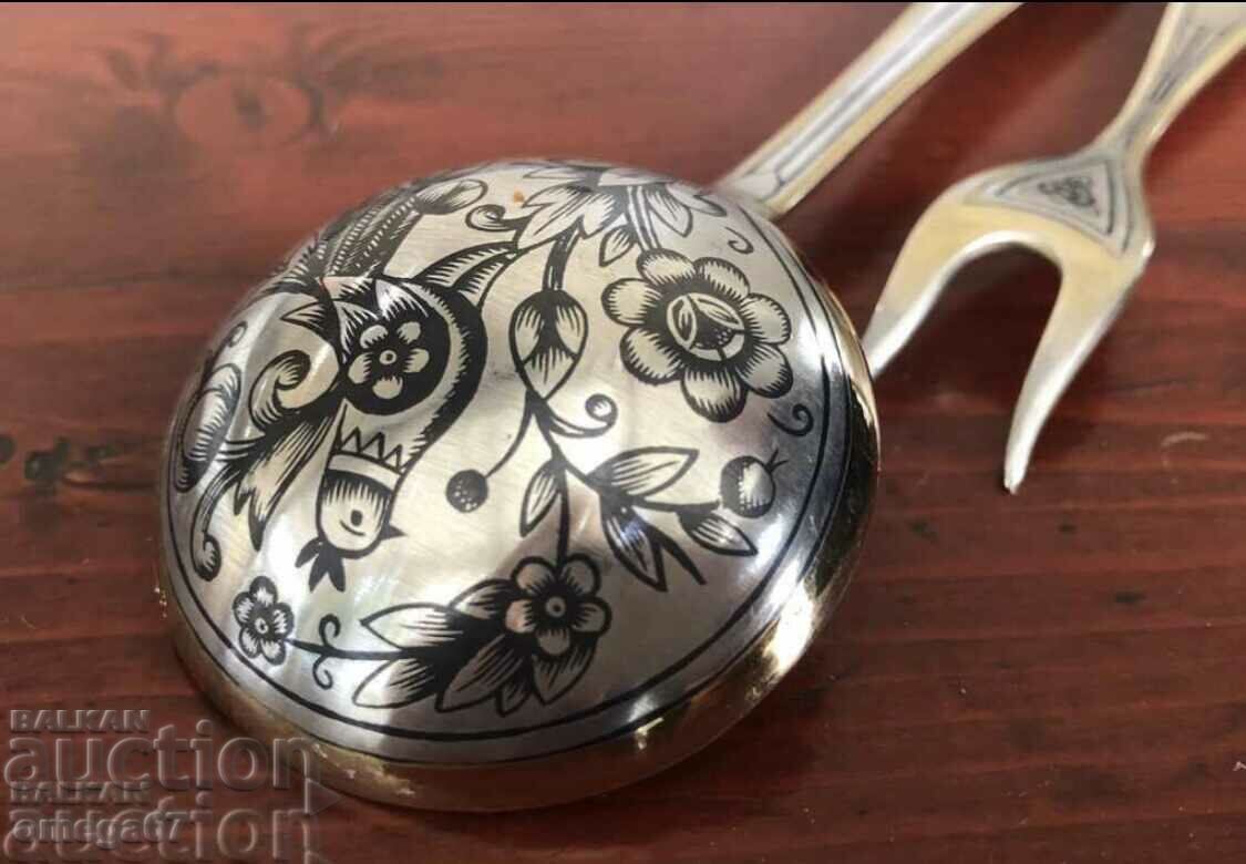 Silver spoon and fork set - 7 Silver spoon and fork set - 7