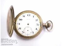 ZENITH Silver Pocket Watch - Not Working, Strong Balance